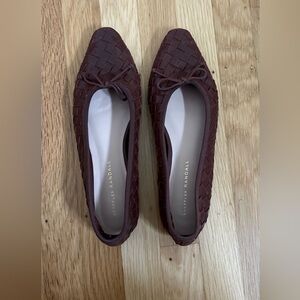 Loeffler Randall Landry woven flats chocolate size 8